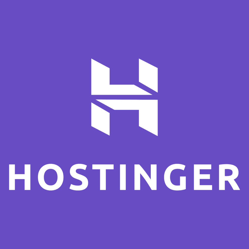 The Hostinger logo for affordable web hosting.