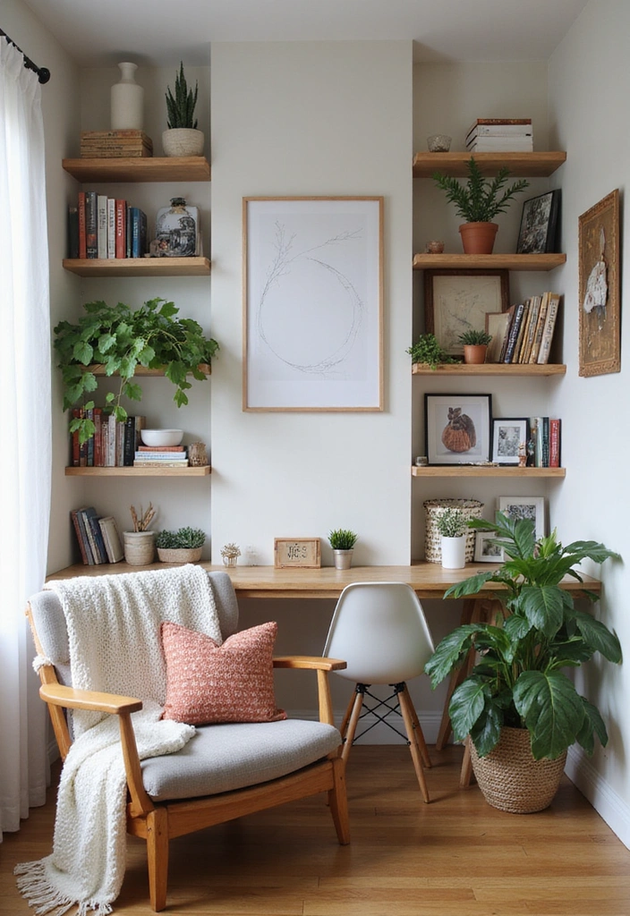28 Cozy Living Room Office Combos That Make You Feel Right at Home! - 4. A Personal Touch with Decor