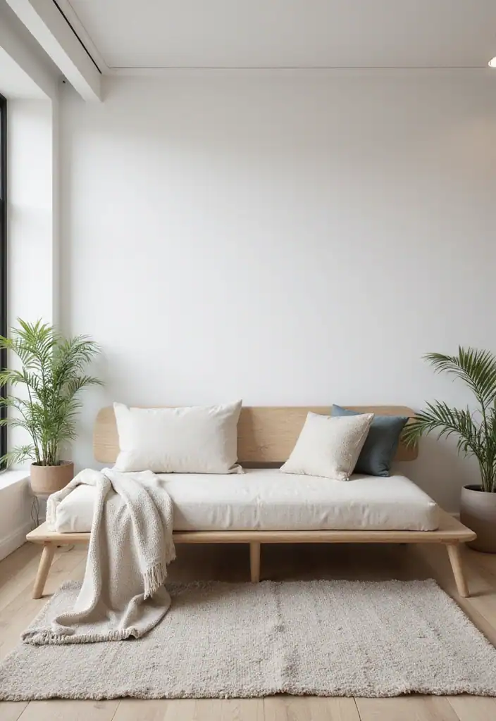 19 Cozy Office with Daybed Ideas - 1. Minimalist Serenity