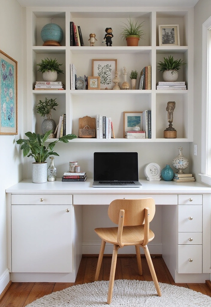 20 Brilliant Built-In Desk and Cabinet Ideas for Your Dream Home Office! - 10. Personal Touches