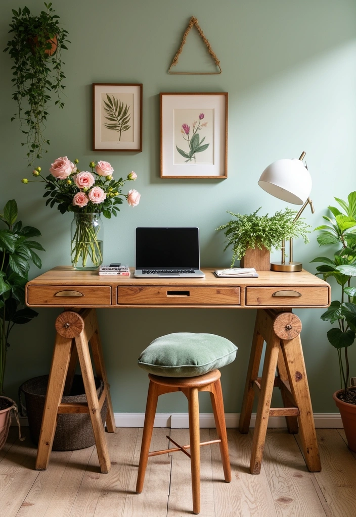 20 Brilliant Built-In Desk and Cabinet Ideas for Your Dream Home Office! - 14. Eco-friendly Space