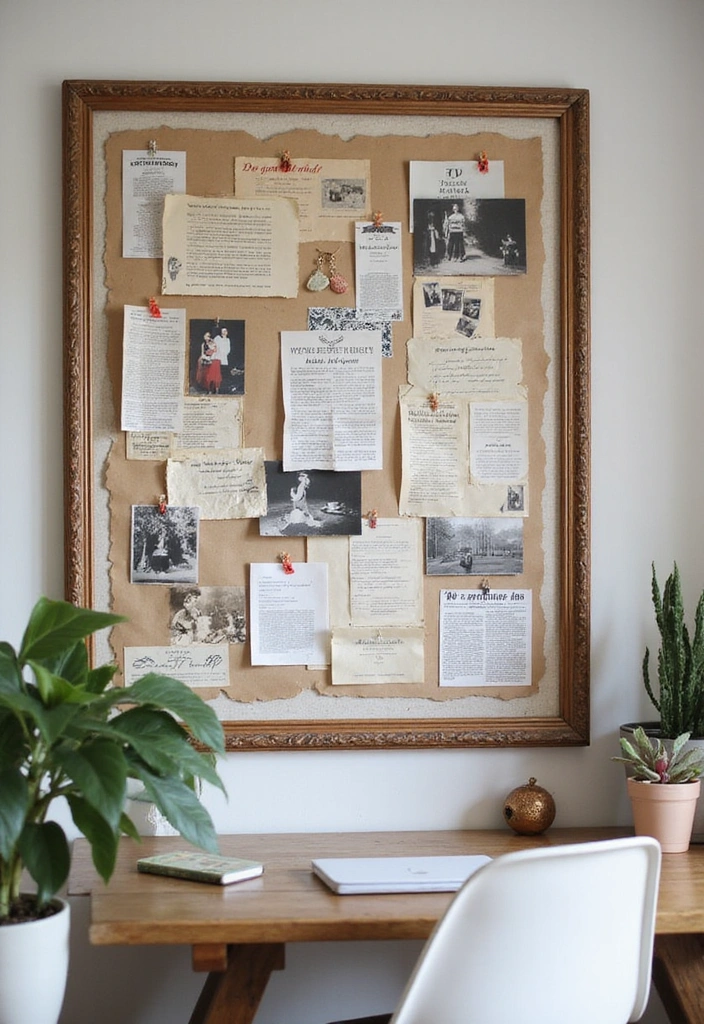 15 Vintage and Chic Home Office Ideas to Transform Your Workspace into a Dream! - 14. Vintage Inspiration Boards