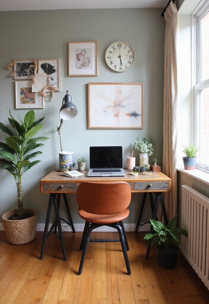 20 Brilliant Built-In Desk and Cabinet Ideas for Your Dream Home Office! - 19. Upcycled Creativity