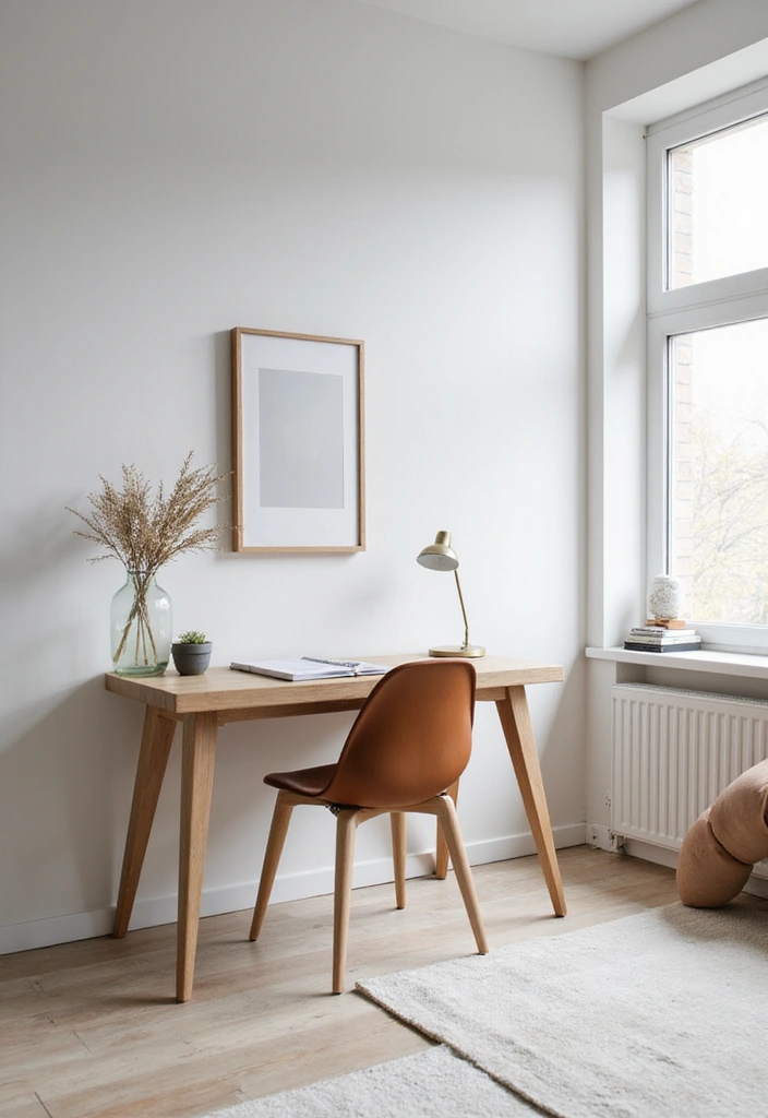 28 Cozy Living Room Office Combos That Make You Feel Right at Home! - 11. Embrace Minimalism for a Cozy Feel