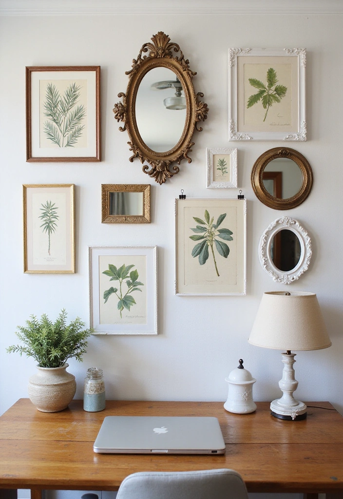 15 Vintage and Chic Home Office Ideas to Transform Your Workspace into a Dream! - 4. Chic Wall Art