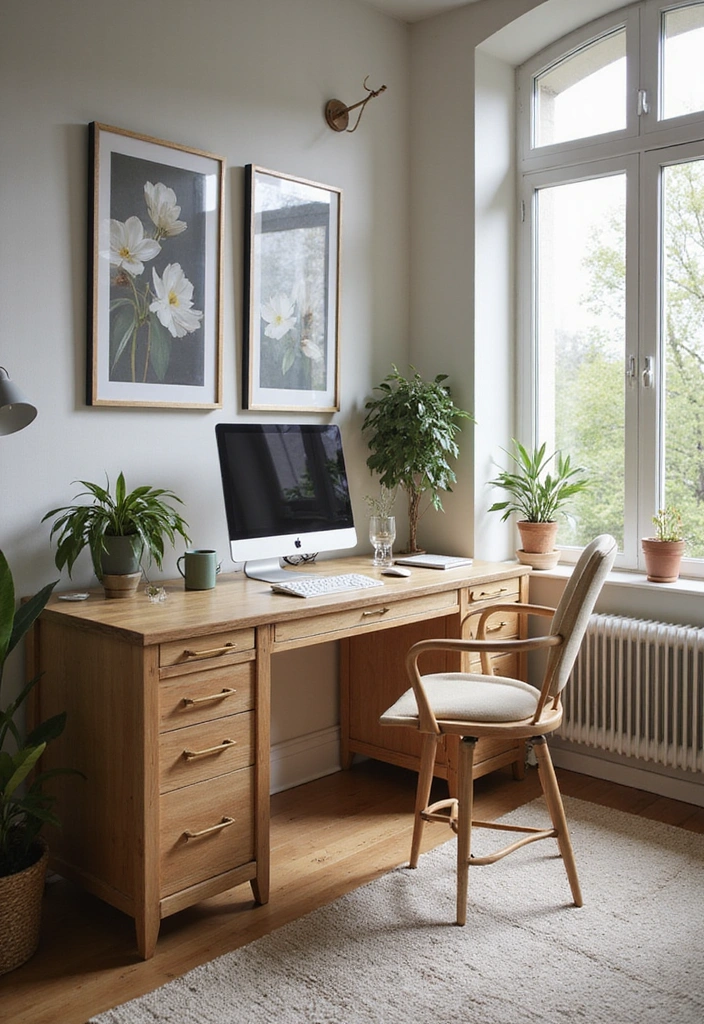21 Stylish Feminine Home Office Ideas That Will Elevate Your Workday! - 14. Creative Workspace Layout