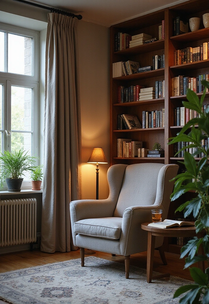 28 Cozy Living Room Office Combos That Make You Feel Right at Home! - 13. Cozy Up with a Reading Nook