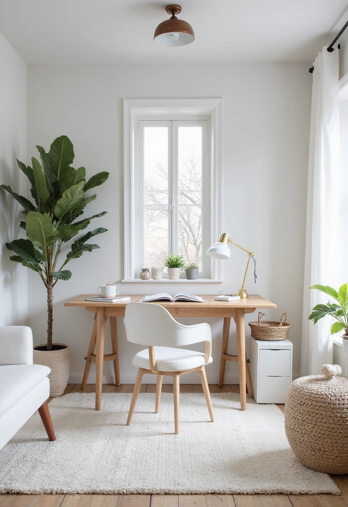 14 Gorgeous White Home Office Ideas to Elevate Your Workspace Design! - 11. Layered Whites