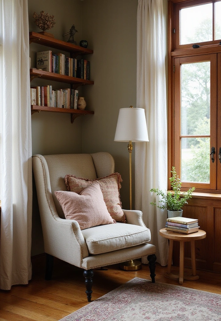 21 Stylish Feminine Home Office Ideas That Will Elevate Your Workday! - 6. Cozy Reading Nook