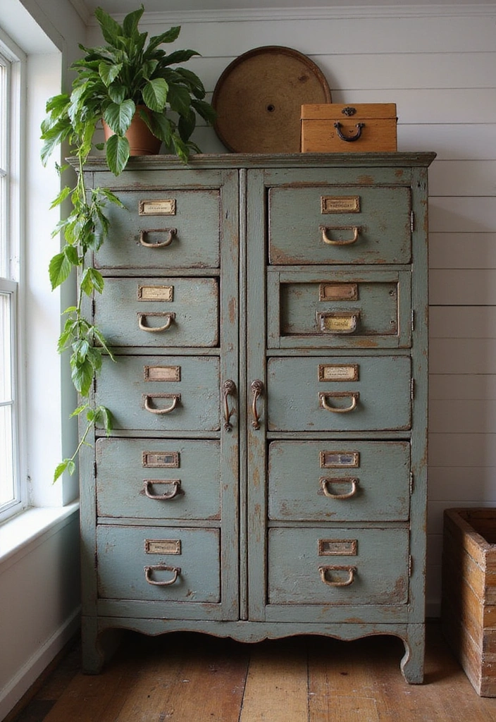 15 Vintage and Chic Home Office Ideas to Transform Your Workspace into a Dream! - 11. Functional Filing Solutions